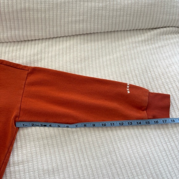 Merrell Good Natured Fleece Women's Orange Crewneck Sweatshirt Size Small - Picture 9 of 9